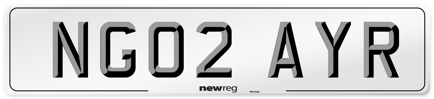 NG02 AYR Number Plate from New Reg